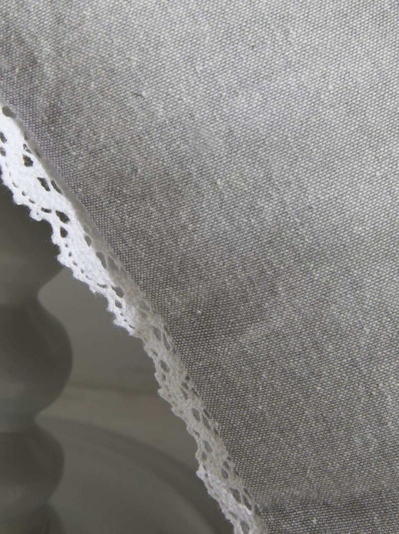 Cojín desenfundable con encaje 'Today' GRIS - Kiabi