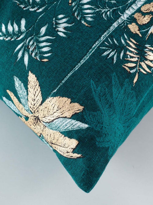 Cojín desenfundable con estampado azul - Kiabi
