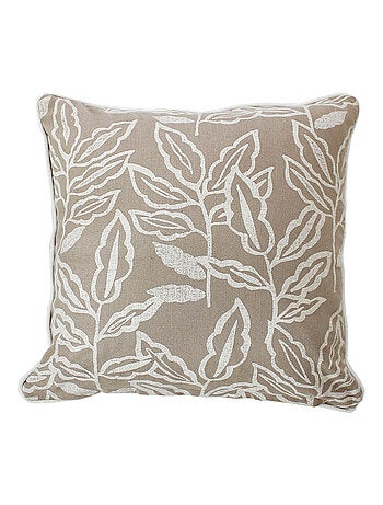 Cojín desenfundable de algodón reciclado Chambray