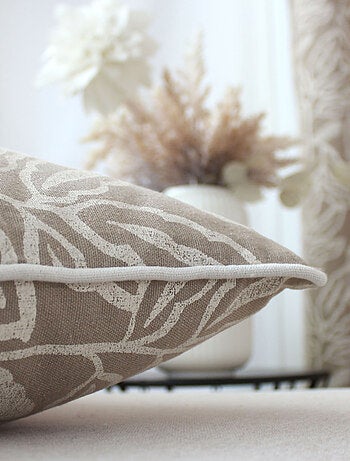 Cojín desenfundable de algodón reciclado Chambray