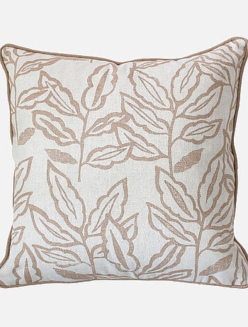 Cojín desenfundable de algodón reciclado Chambray