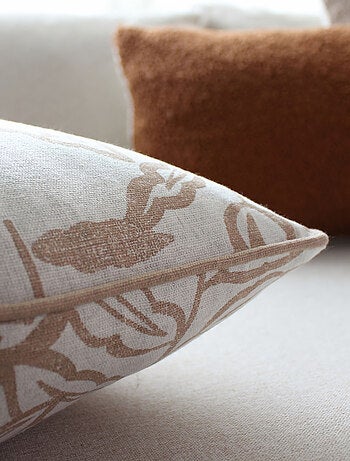 Cojín desenfundable de algodón reciclado Chambray