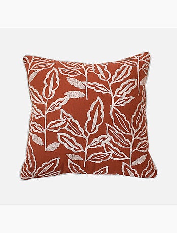 Cojín desenfundable de algodón reciclado Chambray