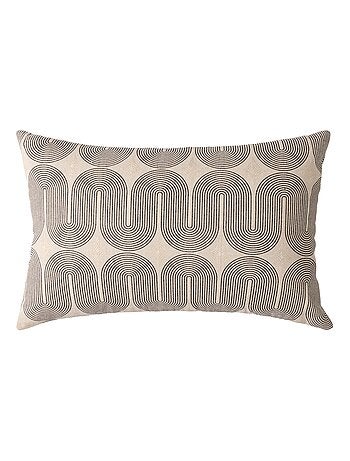 Cojín desenfundable de policotón con estampado metalizado