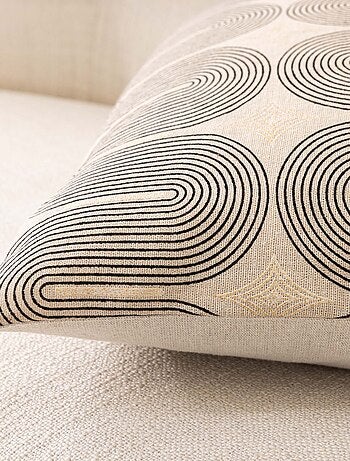 Cojín desenfundable de policotón con estampado metalizado