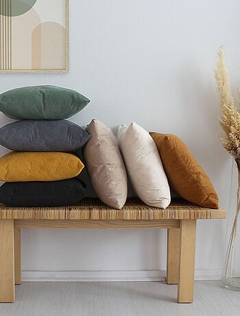 Cojín desenfundable de terciopelo