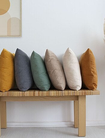 Cojín desenfundable de terciopelo