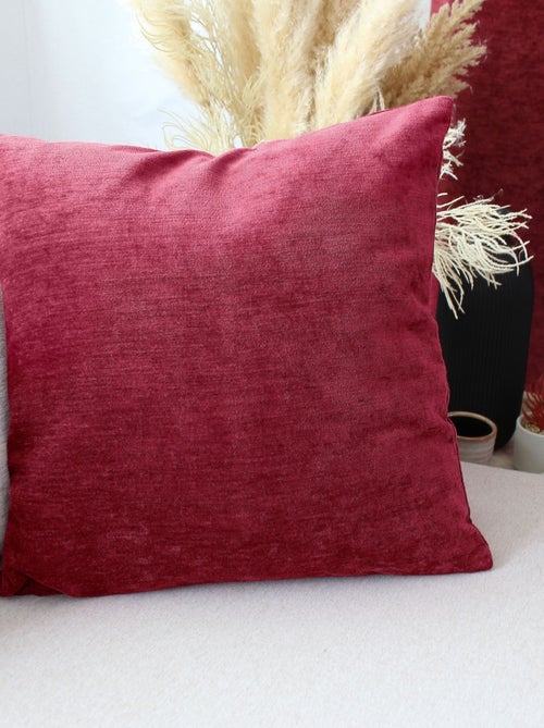 Cojín desenfundable de terciopelo - Kiabi