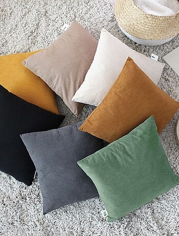 Cojín desenfundable de terciopelo