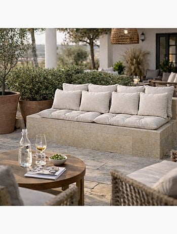 Cojín desenfundable en tejido de olefina para exteriores