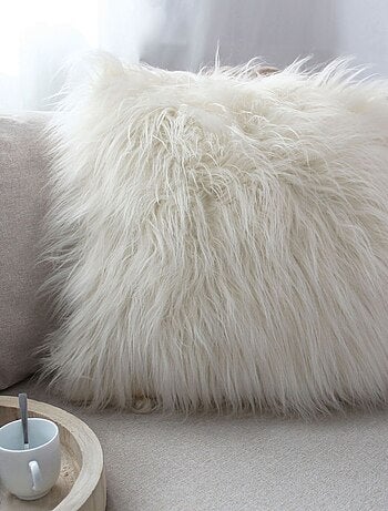 Cojín desenfundable liso con ribete