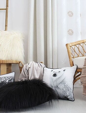 Cojín desenfundable liso con ribete