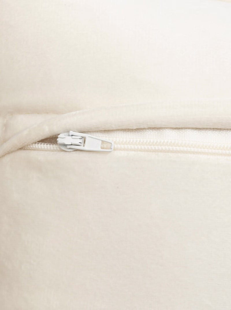 Cojín desenfundable rectángulo de bouclette Beige jaspeado - Kiabi
