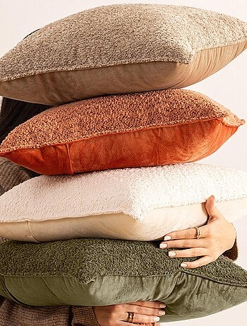 Cojín desenfundable rectángulo de bouclette