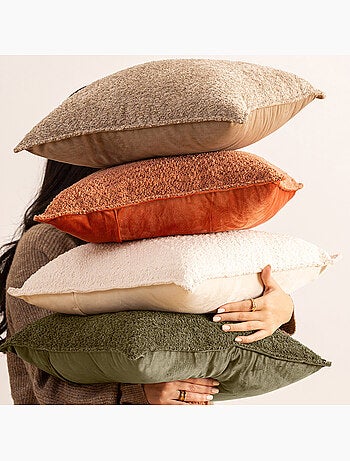 Cojín desenfundable rectángulo de bouclette