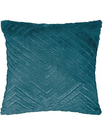 Cojín efecto piel azul pato nils 45x45cm