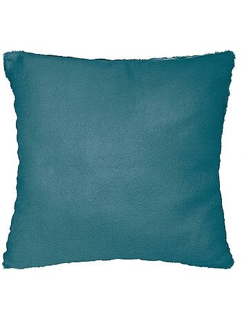 Cojín efecto piel azul pato nils 45x45cm