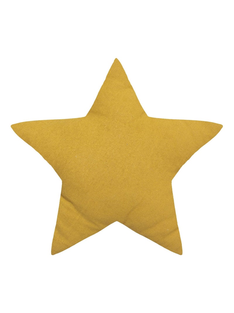 Cojín estrella con estampado metálico Amarillo - Kiabi