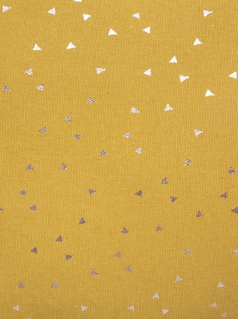 Cojín estrella con estampado metálico Amarillo - Kiabi