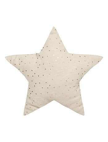 Cojín estrella con estampado metálico