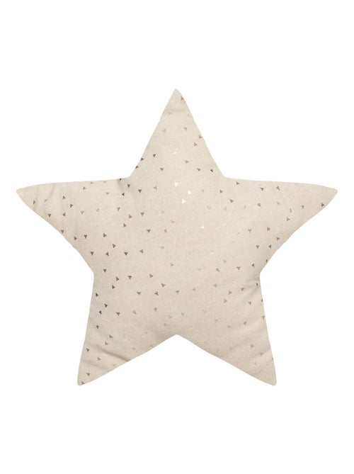 Cojín estrella con estampado metálico - Kiabi Cojín estrella con estampado metálico - Kiabi