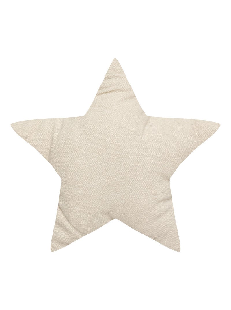 Cojín estrella con estampado metálico Beige - Kiabi