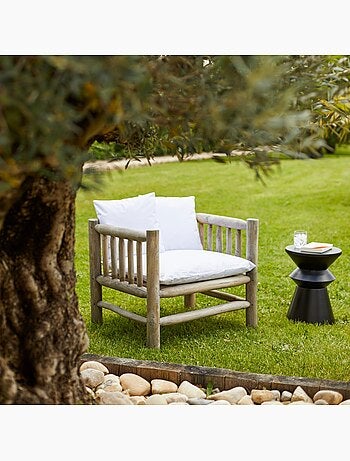 Cojín de tela para exteriores recubierta e impermeable