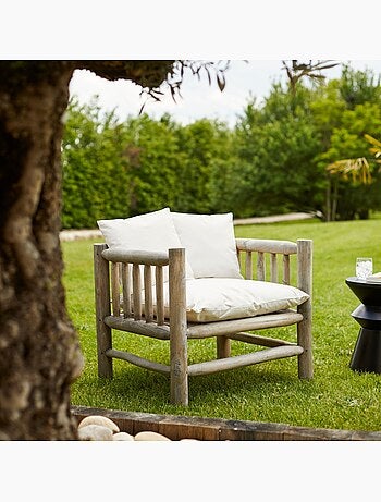 Cojín de tela para exteriores recubierta e impermeable