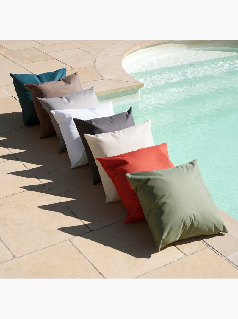 Cojín exterior impermeable MINORQUE con funda extraíble Crudo - Kiabi