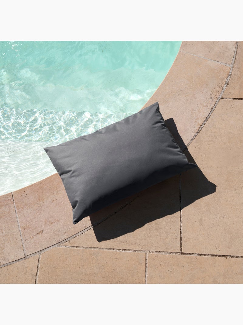 Cojín exterior impermeable MINORQUE con funda extraíble Gris antracita - Kiabi