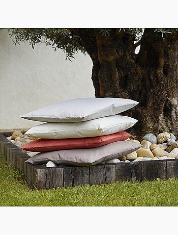 Cojín de tela para exteriores recubierta e impermeable