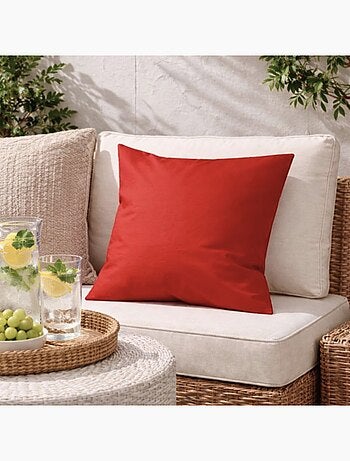 Cojín de tela para exteriores recubierta e impermeable