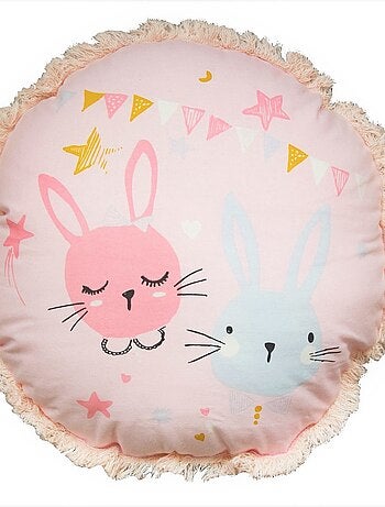 Cojín infantil de algodón estampado de 35x35 cm.