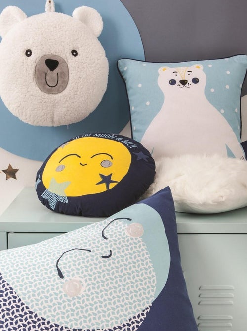 Cojín infantil de osito en algodón 40 x 40 cm doble cara – HOME Future Home - Kiabi