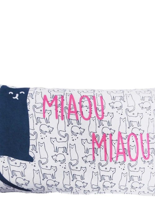Cojín infantil estampado gato 30x50 cm – 100% algodón – Future Home - Kiabi