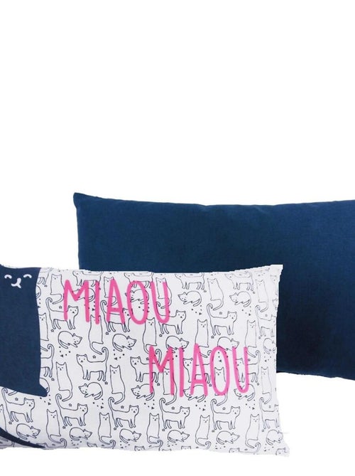 Cojín infantil estampado gato 30x50 cm – 100% algodón – Future Home - Kiabi