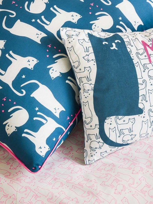 Cojín infantil estampado gato 30x50 cm – 100% algodón – Future Home - Kiabi