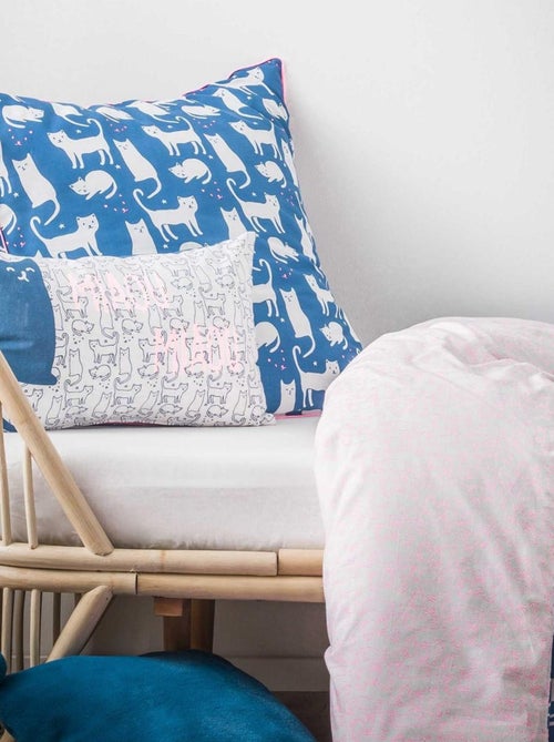 Cojín infantil estampado gato 30x50 cm – 100% algodón – Future Home - Kiabi