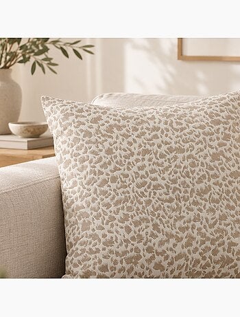 Cojín jacquard de textura abstracta, estilo natural