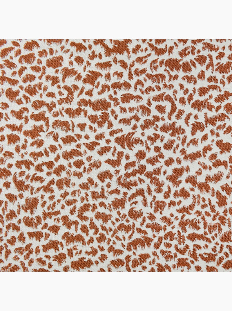 Cojín jacquard de textura abstracta, estilo natural Naranja - Kiabi