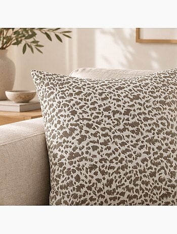 Cojín jacquard de textura abstracta, estilo natural