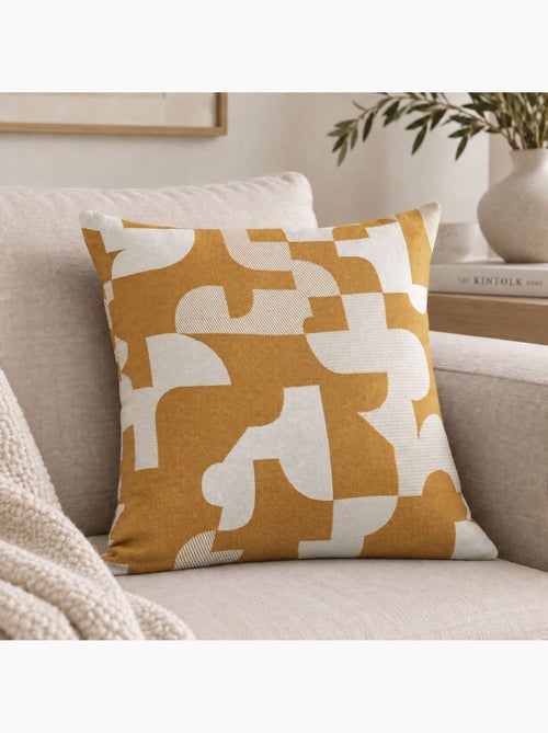 Cojín jacquard geométrico con textura retro - Kiabi Cojín jacquard geométrico con textura retro - Kiabi
