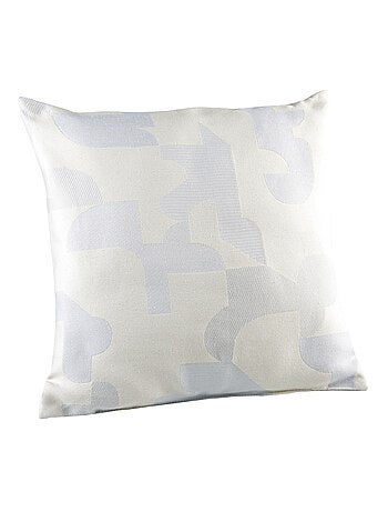 Cojín jacquard geométrico con textura retro