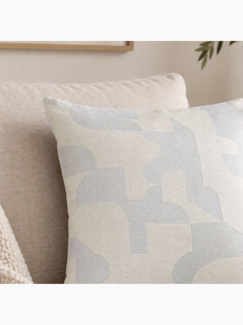 Cojín jacquard geométrico con textura retro - Kiabi Cojín jacquard geométrico con textura retro - Kiabi