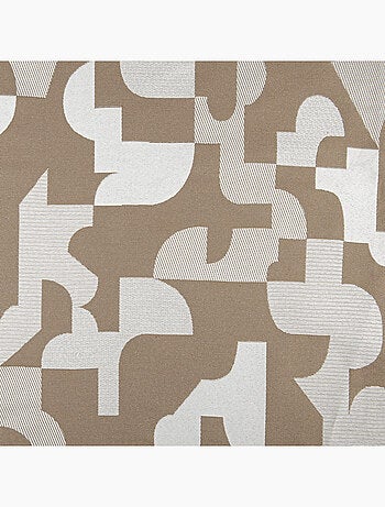 Cojín jacquard geométrico con textura retro