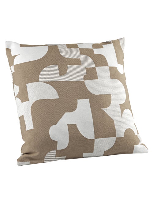Cojín jacquard geométrico con textura retro - Kiabi