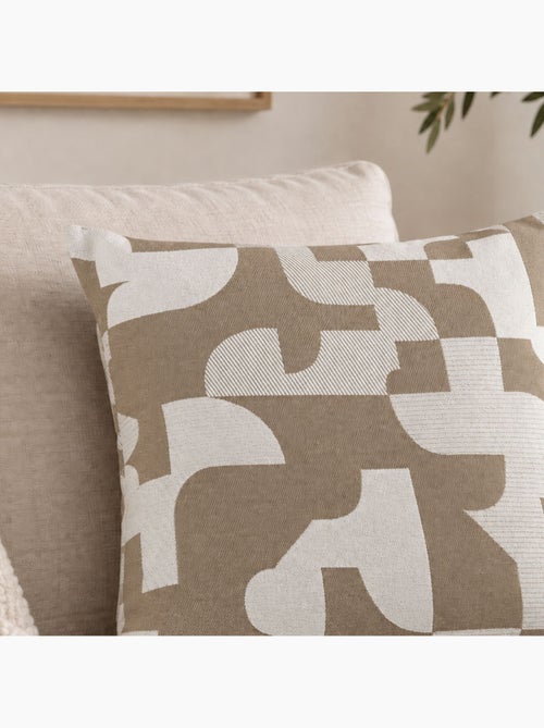 Cojín jacquard geométrico con textura retro - Kiabi Cojín jacquard geométrico con textura retro - Kiabi