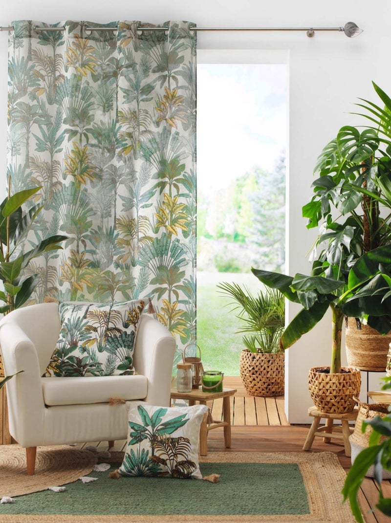 Cojín Jungle con Borlas Verde - Kiabi