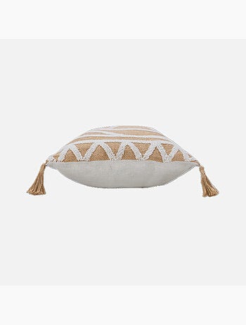 Cojín liso con yute