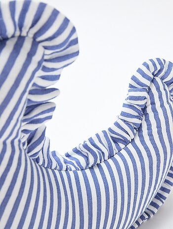 Cojín luna a rayas con volantes